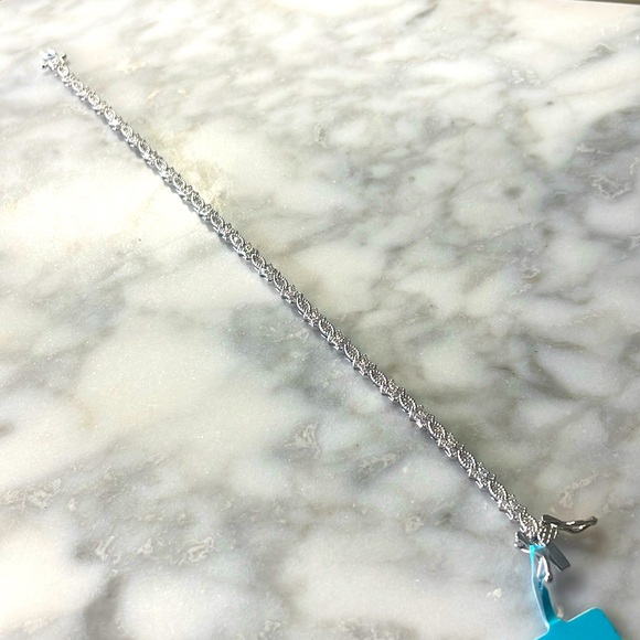 Moissanite 925 sterling silver bracelet 7” - Picture 6 of 10